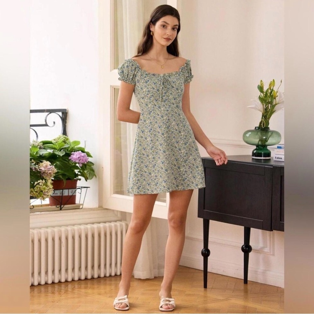 Floral Blue Dress